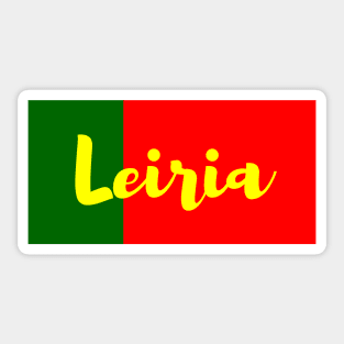 Leiria City in Portuguese Flag Colors Sticker